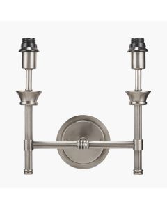 Salvatore Antique Silver Metal Double Wall Light