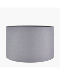 Lino 55cm Steel Grey Self Lined Linen Drum Shade