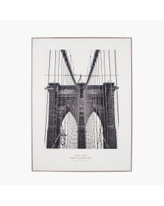 Mono New York Print with Silver Frame