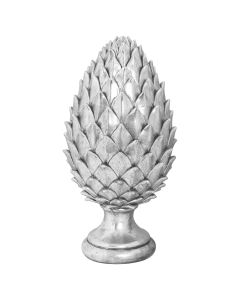Tall Large Silver Pinecone Finial