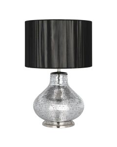 Silver Mosaic Glass Table Lamp