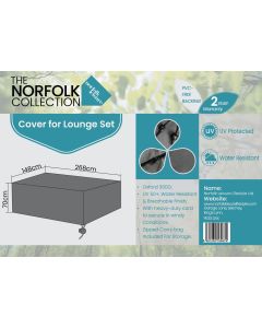 Sofa Lounge Set Weather Cover - L268cm x W148cm x H70cm