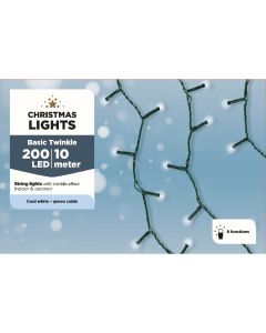 200 LED Twinkle Lights Cool White