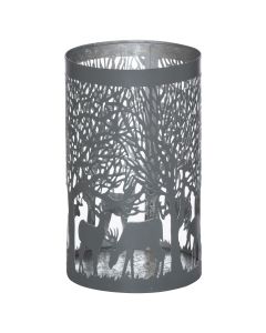 Large Silver And Grey Glowray Stag In Forest Lantern