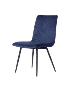 Essentials Velvet Dining Chair  in Blue