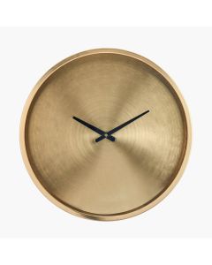 Brushed Antique Brass Round Wall Clock