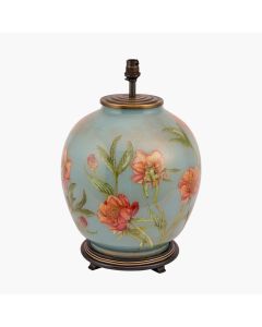 Coral Peony Large Glass Table Lamp