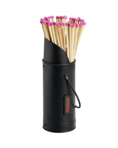 Black Matchstick Holder with 60 Matches