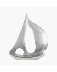 Silver Metal Sailing Boat Ornament