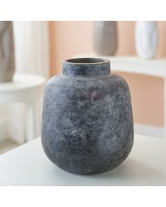 Vulcan Grey Volcanic Effect Stoneware Vase