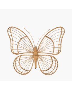 Natural Rattan Butterfly Wall Art Large
