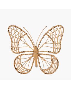 Natural Rattan Butterfly Wall Art Medium