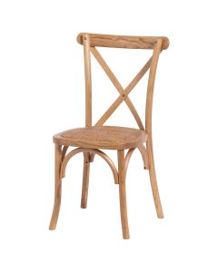 Light Oak Cross Back Dining Chair