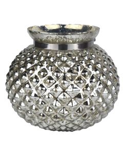 The Lustre Collection Silver Large Combe Candle Holder