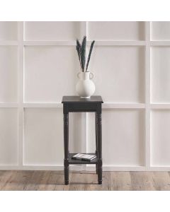 Heritage Black Pine Wood Side Table