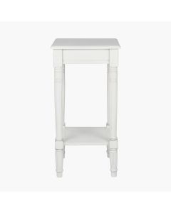 Heritage Elizabeth White Pine Wood Accent Table