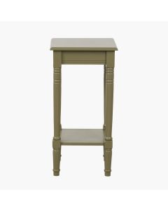 Heritage Olive Pine Wood Accent Table