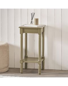 Heritage Olive Pine Wood Accent Table