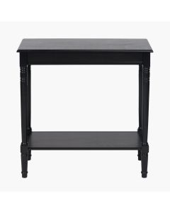 Heritage Black Pine Wood Console Table
