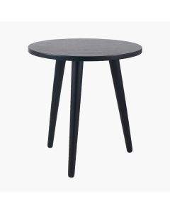 Chelmsford Satin Black Pine Wood Side Table