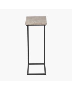 Soho Concrete Effect and Black Metal Supper Side Table