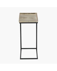 Franklin Gold Cast and Black Metal Supper Side Table