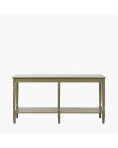 Heritage Olive Pine Wood Large Console Table