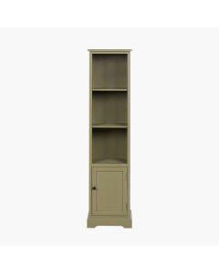 Croft Olive Pine Wood Slim 1 Door 3 Shelf Unit