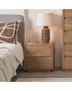 Eversley Oak Effect Veneer 2 Drawer Unit