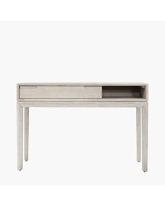Gio White Sand Acacia Wood 1 Drawer Console Table