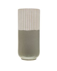 Mason Collection Grey Ceramic Tall Straight Vase
