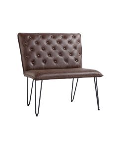 Essentials Studded back Bench 90cm in Brown