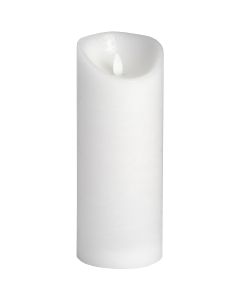 Luxe Collection 3.5 x9 White Flickering Flame LED Wax Candle