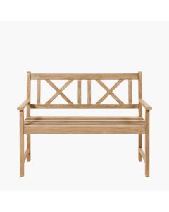 Cambridge Light Teak 3 Seater Acacia Wood Bench