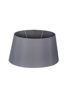 50cm Steel Grey Oval Polysilk Tapered Shade