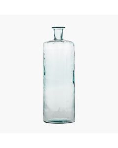 Clear Recycled Glass Tall Bottle Vase
