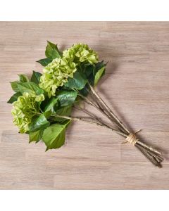 Green Hydrangea Faux Flower Bunch