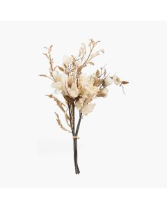 Natural Magnolia Faux Flower Bunch