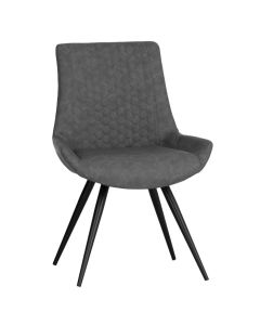 Essentials Honeycomb Stitch Dining Chair in Grey