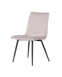 Essentials Velvet Dining Chair  in Taupe