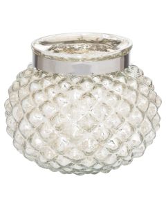 The Lustre Collection Silver Small Combe Candle Holder