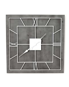 Williston Grey Square Wall Clock