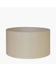 Zara 35cm Almond Silk Lined Cylinder Shade
