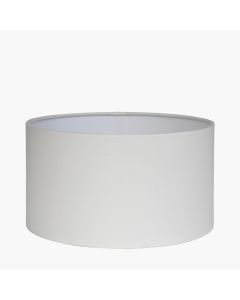 Harry 40cm Ivory Poly Cotton Cylinder Drum Shade