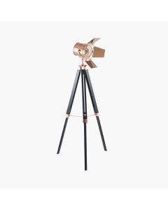 Hereford Copper and Black Tripod Floor Lamp