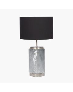 Carrara Grey Marble Effect Ceramic Table Lamp