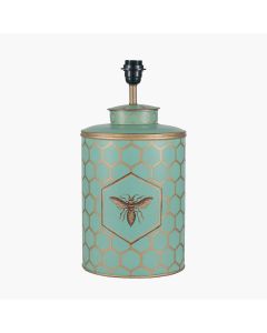 Blue Honeycomb Hand Painted Metal Table Lamp