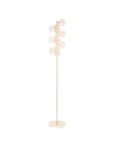 Lustre Glass Orb and Gold Floor Lamp