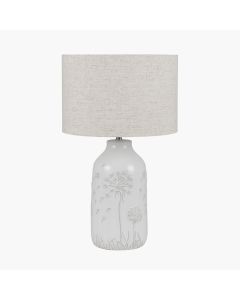 Flora White Floral Ceramic Table Lamp