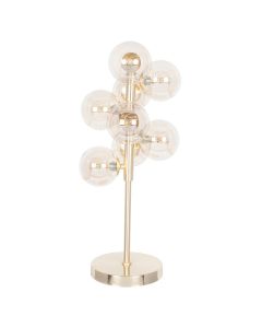 Vecchio Lustre Glass Orb and Gold Metal Table Lamp